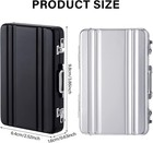 2 Pcs Business Card Holder Suitcase Aluminum Business Card Case With Waterproof
