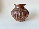 Antique Indian Copper Diety Pictorial Temple Water Vessel