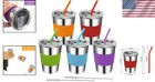 Reusable Toddler Sippy Cups With Break-resistant Lids   Silicone Straws - 5 Pack
