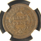 1857 Braided Hair Half Cent  Ngc Au-55  C-1