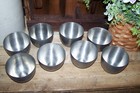 Vintage Jori Pewter Cups   Set Of 8 Pieces   3-3 8 In  Wide X 2-3 8 In  Tall