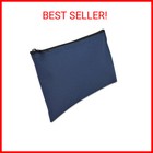 Dalix Bank Bags Money Pouch Security Deposit Utility Zipper Coin Bag Blue 2 Pack
