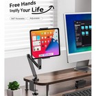 Tablet Phone Holder For Bed Desk 360   Rotation Long Arm Mount For 4-13 devices