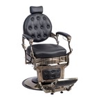 Professional Vintage 360   Swivel Barber Chair With Tufted Back   Hydraulic Black