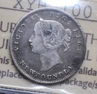 1873 Obv 2  Newfoundland 5 Cents Iccs Graded F-15
