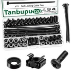 120 Pcs M6 Rack Mount Cage Nuts Screws Washers Cable Ties Set Server Cabinet Kit