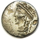 Julius Caesar Ar Denarius Brockage Coin 48 Bc  Female Head - Good Vf  very Fine 