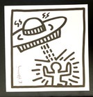 Keith Haring   Vibrant   Iconic Print Signed Mounted   Framed 14x11 Buy It Now 