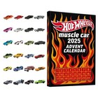 Hot Wheels Muscle Toy Car 2025 Advent Calendar 24 Days Toy Car   2d Flat   