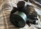 Msa Full Face Gas Mask With Green Filter Canister - Militaria