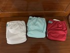 Alva Baby Cloth Diaper Lot Of 3  With 6 Inserts One Size Cloth Diaper Covers New
