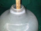 Vtg Industrial Ribbed Holophane Glass Shade Pendant Light Globe 15   heavy 8 lb 