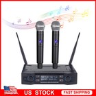 Pro 2 Channel Uhf Wireless Dual Microphone Cordless Handheld Mic System For Home