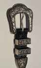 Vintage Handmade  Sterling Silver Western Belt Buckle