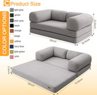 Folding Sofa Bed Queen  4-in-1 Foldable Floor Couch Convertible Futon Sofa With