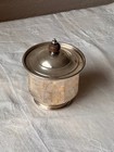 Vintage Ice Bucket With Shell Inlay And Wood Knob     Barware Decor Pm Italy