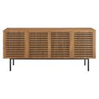 73    Tv Stand Credenza Sideboard Buffet Walnut Veneer Mid-century Sliding Backs