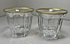 Joyjolt Double Old Fashioned Whiskey Glasses Gold Rim Set In Lead-free Crystal