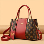 Luxury Handbag Fashion Print Large Capacity Soft Leather Women Shoulder