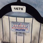 Vintage Starter Atlanta Braves Baseball Jersey Mens Medium Pinstripe Sleeveless
