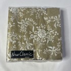 Caspari Gold Silver Beverage Napkins Lot Of 5 Pkgs Holiday Party Christmas