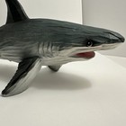Great White Shark Figurine Wood Grain Resin  1 Shark Approx  17-18 Inches 