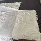 Pottery Barn Kid Crib Skirt Ruffle Petal White Cotton Blend Toddler Baby Nursery