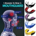 Gel Gum Mouth Guard Shield Case Teeth Grinding Boxing Mma Sports Mouthpiece 