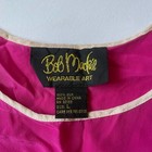 Vintage Bob Mackie Wearable Art Top L Silk Pink 80s Tank Embroidered Lightweight