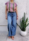 Backstrap Loom Chiapas Huipil  Tzotzil  Mexican Short Huipil  Embroidery Top O s