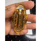 Stratton England Floral Enamel Lipstick Holder Mirror Clip Gold Tone 934048
