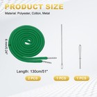 2pcs Drawstring Cord  51  Drawstring With Threader 0 24  D  Grass Green 