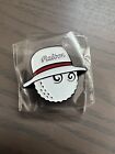 Malbon Golf Marker Bucket Hat Ball Marker With Magnetic Hat Clip  white 