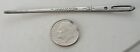 Antique Sterling Silver Sewing Tool Stiletto   Ribbon Threader Bodkin By Simons