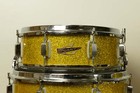 1960s Trixon Luxus Yellow Sparkle Drum Set