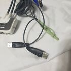 Iogear Gcs632u 2-port Usb Compact Kvm Switch Box And Cables Tested 