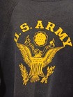 Very Rare Vintage 80s Us Army Military Crewneck Black Sweatshirt  Pullover Large