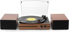 Vinyl Record Player With Dual Stereo Bookshelf Speakers And Bluetooth Clearance