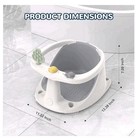 Baby Bath Seat For Babies Sitting Up  No Slip Suction Cups  Gray