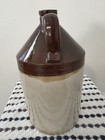 Beach   Clarridge Co  1800 s Boston-brown Beige-blue Advertising Jug Stoneware
