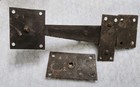 Rare Early 1700 s Plate Bar Latch Oval Knobs Reversible