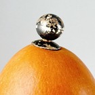 Vintage Chinese Pear Shaped Gourd Tea Caddy  Handmade Hinged Metal Canister Jar