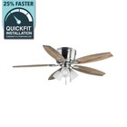 Hampton Bay Sidlow 52 In  Indoor Led Brushed Nickel Ceiling Fan