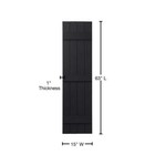 Ply Gem Shutters Pair 15  X 63  4-board Closed Board batten Polypropylene Black