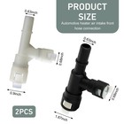 2pcs Car Heater Inlet Hose Connector  Heat-resistant Sealed Three-way Cooling