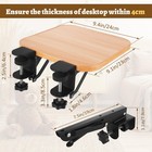 Clamp-on Foldable Desk Extender Tray 9 4x9 1  55 Lb Capacity Keyboard Mouse