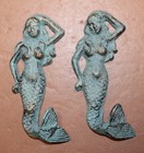 2-mermaid Wall Hooks bath Decor beach Home Decor nautical Decor n-22