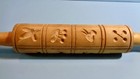 Vintage Wood Springerle Rolling Pin 16 Designs Christmas Holiday Baking Germany