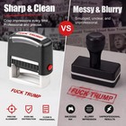 Fuck Trump Stamp - Self Inking Red Ink Stamp For Money  Office Supplies  Ele