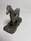 Vintage Hudson Pewter Mare   Foal Figurine 5 25 In  L X 4  H